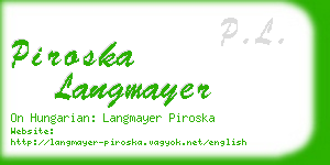 piroska langmayer business card